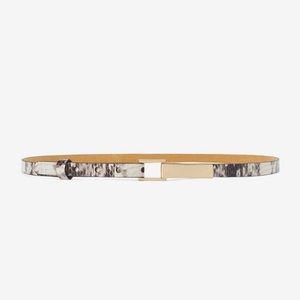 White House Black Market snake skin skinny belt